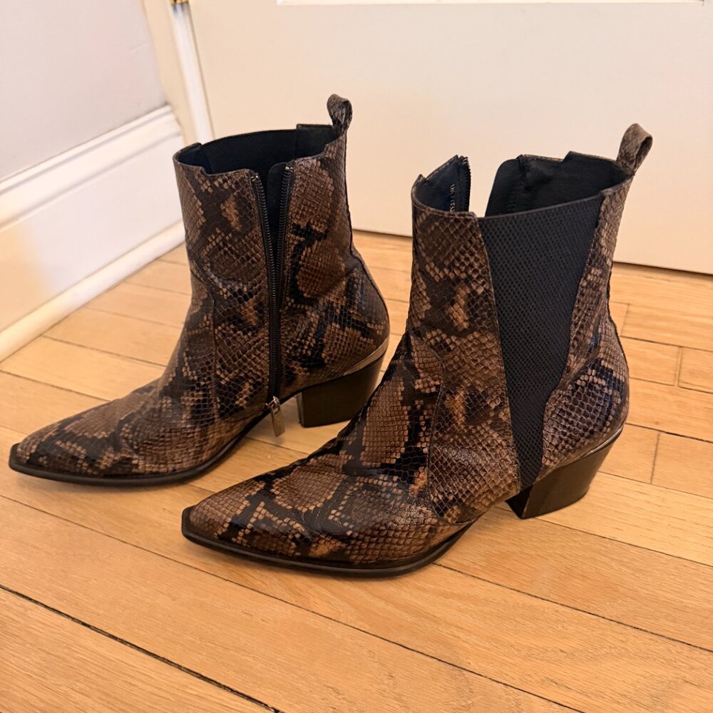 Saint & Sofia Python/Snakeskin Cowboy Style Low B… - image 5